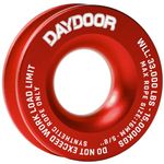 DAYDOOR Winch Snatch Recovery Ring, 66,000 Lbs Winch Towing Ring for Soft Shackle and Synthetic Rope, ATV UTV SUV Truck Off-Road Vehicle Towing Recovery(Red)