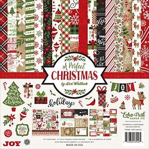 Echo Park Paper Company Perfect Christmas Collection Kit, Pastel, 12-x-12-Inch