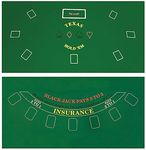 DA VINCI 2-Sided 36x72-Inch Texas Hold'em and Blackjack Casino Felt Layout