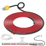 MAXKOSKO Pipe Heat Cable for Water Pipe Freeze Protection, Constant Wattage Heat Tape with Thermostat for Metal and Plastic Home Supply Pipes, Electric Pipe Heating Trace System 120 V, 10 Feet