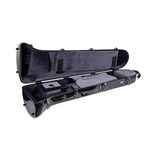 Crossrock Fiberglass Case fits for F-Trigger or Straight Trombone with Removable Shoulder Straps, with TSA Lock-Black (CRF1020TBBK)