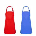 SoftcuteLee Kids Apron Kids Chef Outfit Children Aprons Painting with 2 Pockets Adjustable Bib Chef Apron for Boy Girl Gift Painting Cooking and Baking Wear Kitchen Toddler Age 6-13 Years (2 PCS)