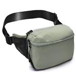 RUNBOX Belt Bag for Women Men - Crossbody Everywhere Large Capacity Fanny Packs with Adjustable Strap Waist Pouch for Workout Hiking Running Travel, 2L, Green