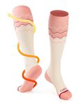 CAMBIVO Compression Socks for Women and Men, 15-20 mmHg Flight Socks for Women, Running Socks for Travel Essentials, Sports, Yoga, Workouts, Pregnancy, Work, Nurse