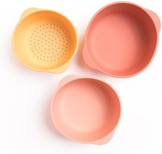 Inspire My Play – 3 x tazones apilables de Silicona, PlayTray sensorial, Accesorios para Bandeja Tuff Tray, Actividad y Entretenimiento Infantil, Juguetes Montessori - Coral