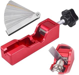 CNRAQR Universal Spark Plug Gap Tool Compatible with Most 10mm 12mm 14mm 16mm Spark Plugs Red - 1 Set with Feeler Gauge