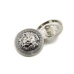 10PCS Clothes Buttons - Fashion Lion Head Sewing Button Round Shaped Metal Button Set for Men Women Blazer, Coat, Uniform, Shirt, Suit and Jacket (Silver, 15mm)