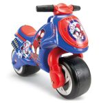 INJUSA - Neox Spidey Moto Ride-on, for Children +18 Months, with Permanent Decoration, Wide Plastic Wheels and Carrying Handle, Blue Colour