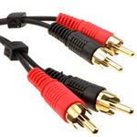 kenable RCA Phono Twin Plugs to Plugs Stereo Audio Cable Lead GOLD 5m [5 metres]