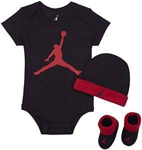 Nike Jordan Infant Jumpman 3 Piece Set Gift Outfit, Black(lj0041-kr5)/Red, 6-12 Months