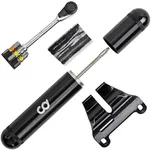 CyclingDeal 2 in 1 Mini Ratchet Bicycle Repair Tool Kit - CNC Alloy Storage Capsule and Bracket - Portable Multi-Tool Wrench- Tubeless MTB Mountain Road Bike Tire Repair Plug Kit