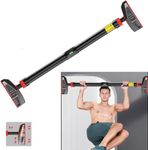 HAKENO Pull Up Bar for Doorway, Chin Up Bar Upper Body Workout No Screw Installation for Home Gym Exercise Fitness with Level Meter and Adjustable Width