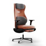 Frido ErgoLuxe Executive Chair | Premium Ergonomic Office Chair with Integrated Lumbar Support | 3D Adjustable Armrests, Retractable Footrest & 145° Reclining | High Back Computer Chair | Tan