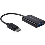 StarTech.com DisplayPort to VGA Adapter with Audio 1920x1200 DP to VGA Converter for Your VGA Monitor or Display (DP2VGAA), Black