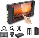 Portkeys PT6 + NP-F750 Battery + Zgcine Charger Kit, 5.2" DCI-P3 IPS Touchscreen DSLR On-Camera Field Monitor,4K HDMI 30p Input 1080P 60 HDMI Output 3D LUT Output Peaking Frame