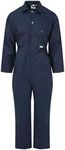 Ladies Zip Front Boilersuit Workwear Boiler Suit Coverall Overall Womens Girls (10 (34" Chest), Navy Blue)