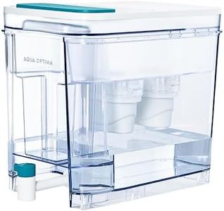 Aqua Optima Perfect Pour Water Filter Dispenser, 8.2L Capacity, Equiped X2 Evolve+ Water Filter Cartridges- Reduces Microplastics, Chlorine, Limescale & Other Impurities