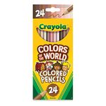 CRAYOLA Colours of The World Colouring Pencils - Assorted Colours (Pack of 24) | Colours That Represent Skin Tones from Around The World | Ideal for Kids Aged 3+