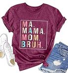 Mama Shirts Women Ma Mama Mom Bruh 
