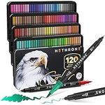 120 Colors Dual Tip Brush Pens, Fin