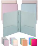 Mr. Pen- Plastic Folders with Pockets and Prong, 5 Pack, Muted Pastel Colors, Pocket Folders, Folders with Prongs, File Folders with Fasteners, 2 Pocket Folder, Folder with Pockets, Two Pocket Folder