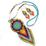 Lavivia Beaded Necklace & Earrings Set. Handmade Native American Style Beaded Necklace Set For Women, Perfect For Occasions, Gift