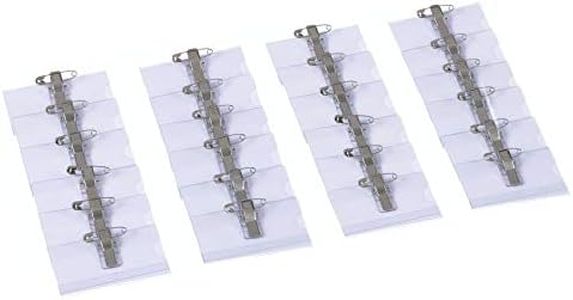 Europel Porte-badges nominatifs avec pince crocodile, épingle de sécurité et étui pour cartes vierges (lot de 24) | Porte-cartes d'identité horizontal pour écoles, bureaux | 75 x 40mm