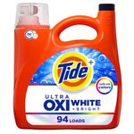 Tide Plus Ultra OXI White and Bright Liquid Laundry Detergent, Advanced Stain Removal and Whitening Power, 3.9 L, 94 Loads