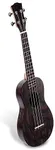 Pyle Solid Wood Mahogany Soprano Ukulele - Professional Instrument with Flamed Brown Body, Black Walnut Fingerboard and Bridge - Pyle Pro PUKT55