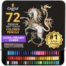 Castle Art Supplies 72 Colouring Pencils Set | Premium Soft Core Coloured Pencils for Adult Artists, Professionals and Colourists | Protected and Organised in Presentation Tin Box