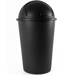 Deuba® Kitchen Bin | 50L | Space-Saving Design | Sliding Removable Lid | Stylish Home Waste Management Solution | Recycling | Odour-Free | Plastic Bin | Black