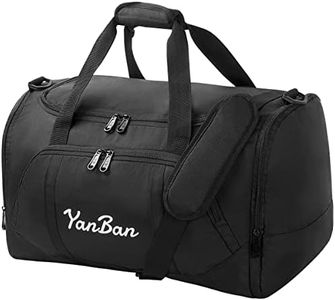 WuYan Borsa da viaggio da 73 litri, sportiva nera, ripiegabile, grande leggera impermeabile per vacanze e sport