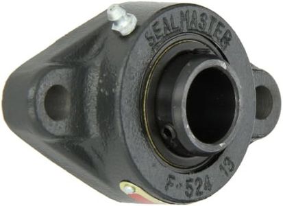Sealmaster SFT-16 Standard Duty Flange Cartridge Unit, 2 Bolt, Regreasable, Felt Seals, Setscrew Locking Collar, Cast Iron Housing, 1" Bore, 4-7/8" Overall Length, 3-57/64" Bolt Hole Spacing Width, 17/32" Flange Height, ±2 Degrees Misalignment Angle