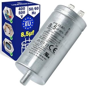 Condensador de Arranque 8,5µf para Secadora 400V - 500V 50/60Hz -25 a +70°C con Código Original C00258619 para Indesit 482000023051 para Whirlpool - MADE IN EU - MONTERAL