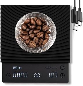 TIMEMORE Black Mirror Basic 3 Kaffeewaage Für Pour-Over & Espresso, Mit Timer, 0,1g Hochpräzise Digitale Waage Mit 3 Brühmodi & Verhältnisfunktion, oz/kg Umschaltbar, 1600mAh Akku, USB-C, Schwarz