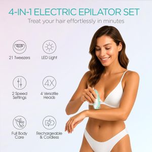 VOGOE 4-in-1 Epilator for Women – Green Hair Removal Device