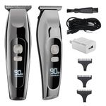 Tips for Clips Professional Hair Trimmer for Men, Cordless Rechargeable Haircutting Machine Clipper for Beard, Neck, Sideburns, Sharp 2-Speed