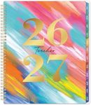 Teacher Planner 2026-2027 - 2026-2027 Weekly & Monthly Lesson Plan Book with Colorful Tabs, July 2026 - June 2027, 9" x 11", Academic Planner 2026-2027 with Twin-Wire Binding for Teachers - Watercolor