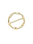 Yellow Chimes Brooch for Women Metal Round Cloth Buckle Clip T-Shirt Tie Clip for Women and Girls