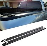 ECOTRIC 6.5ft Truck Bed Rail Caps Compatible with 2002-2009 Dodge Ram 1500 2500 3500 (Set of 2) Black Smooth Finish with Stake Pocket Hole Cutouts 72-41451