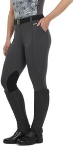 Kerrits Women's Performance Knee Patch Horse Riding Tights – Breathable Lightweight Equestrian Schooling Leggings, Pockets, Woodland, X-Large