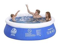 Hillington Round Inflatable Swimming and Paddling Pool Fast Prompt Set Summer Fun (8ft)