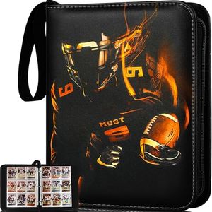 RONMONG Football Card Binder,2025-2026 Sports Trading Card with Sleeves Holder Album,990 Pockets Rugby Card Holder Sheets Display Storage Protectors for Collectors Boys and Girls Gift