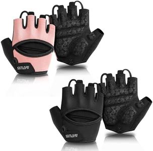 SIMARI 2 Pairs Workout Gloves for Women Men with Full Palm Protection, Strong Grip, Cushion Impact, Breathable, Suitable for Gym Training, Kayaking, Weight Lifting, Exercise, Fitness, Cycling(Size L)