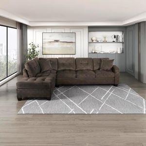 Homelegance Emilio 2-Piece Reversible Sectional Sofa - Chocolate