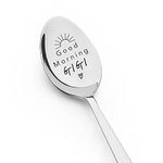 Good Morning Gigi Spoon Gifts for Grandma Birthday Mothers Day Gifts for Grandmother Gigi Nana Granny Tea Coffee Spoon Funny Engraved Stainless Steel Spoons for Mimi Meme Gifts from Grandchildren