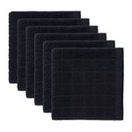 DII Cotton Terry Windowpane Dish Cloths, Machine Washable and Ultra Absorbent Kitchen Bar Towels