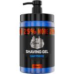 The Shave Factory - Shaving Gel | Non-Irritating | Precise Shave on Face and Body | Moisturizes Skin | 1250ml (42.25fl oz.) (Sapphire) for Men