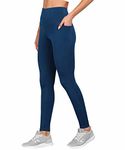 Rock Paper Scissors Premium High Waist Stretchable Gym Tights Leggings with Pockets Gym wear/Active Wear Tights Yoga Pants Zumba/Dance Womens Workout Tights Gym Tight Blue