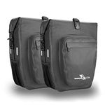 Waterproof Bike Panniers Bag 27L,Road Mountain Ride Bike Rear Bag with Shoulder Strap Bcycle Bags (Black27L *2)